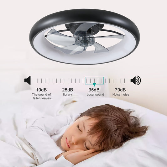 Ceiling Fan with LED Light and Remote – 6 Speeds, 32W Dimmable Light, 3 Color Modes