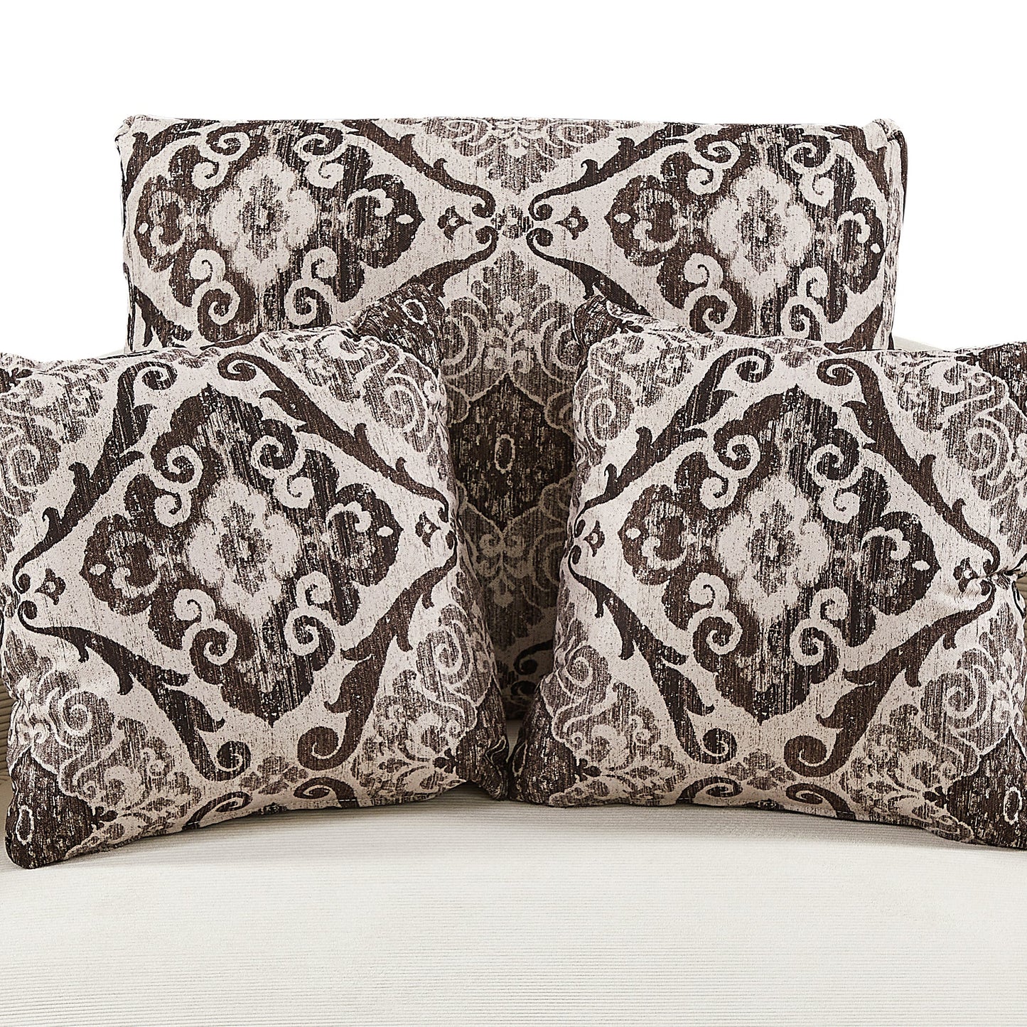 Beige 360° Swivel Accent Chair – Corduroy Upholstery with Detachable Pillows
