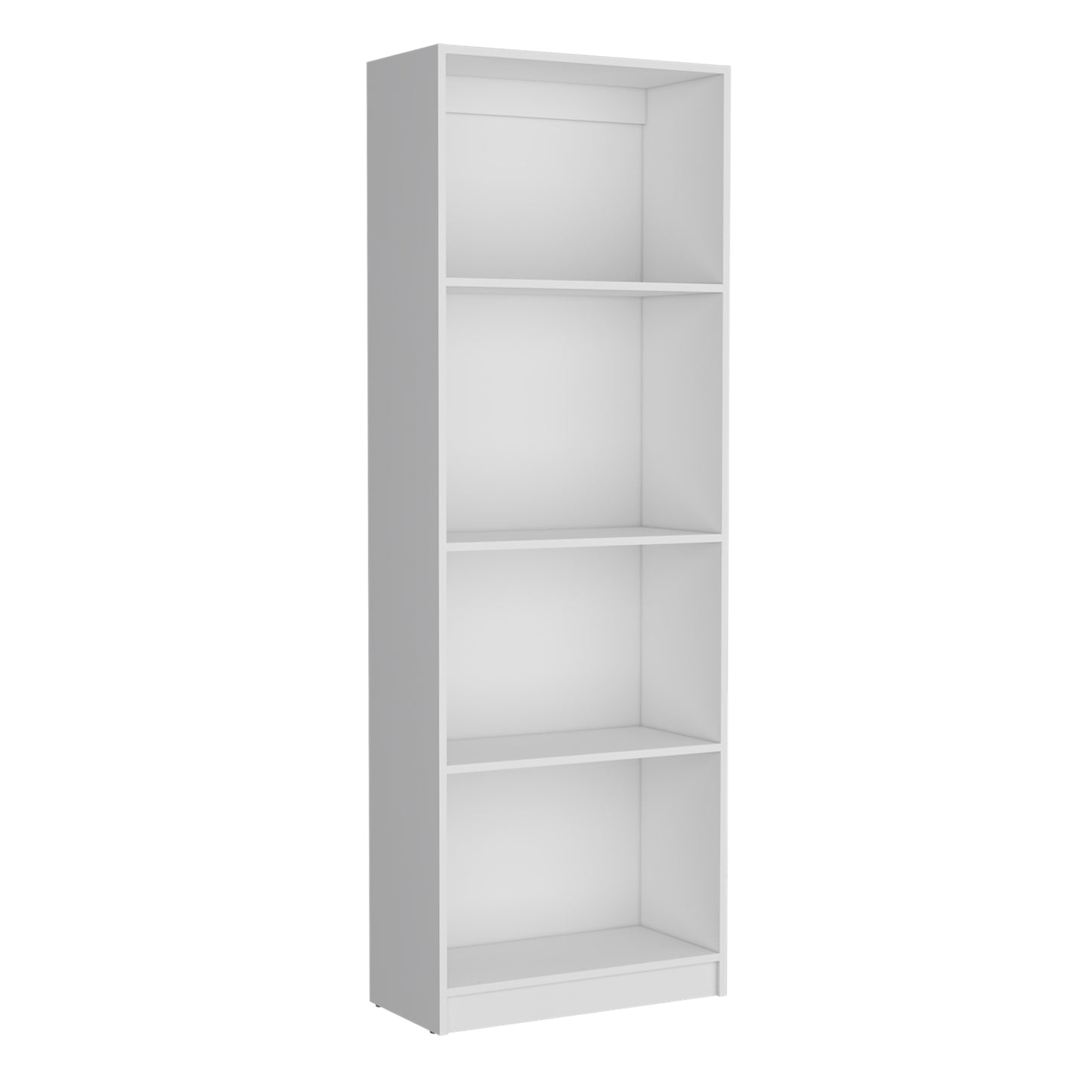 Chelton 3-Piece White Bookcase Set – Two Large Bookcases & One 4-Shelf Bookcase – Modern Living Room Storage