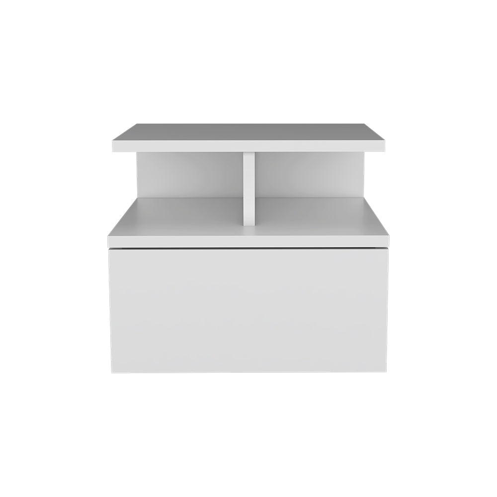 Flopini Floating Nightstand – Modern Wall-Mounted Storage with Drawer & Shelf, Multiple Finishes