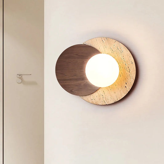 wabi-sabi style vintage bedroom bedside corridor wall lamp, staircase living room background wall decorative
