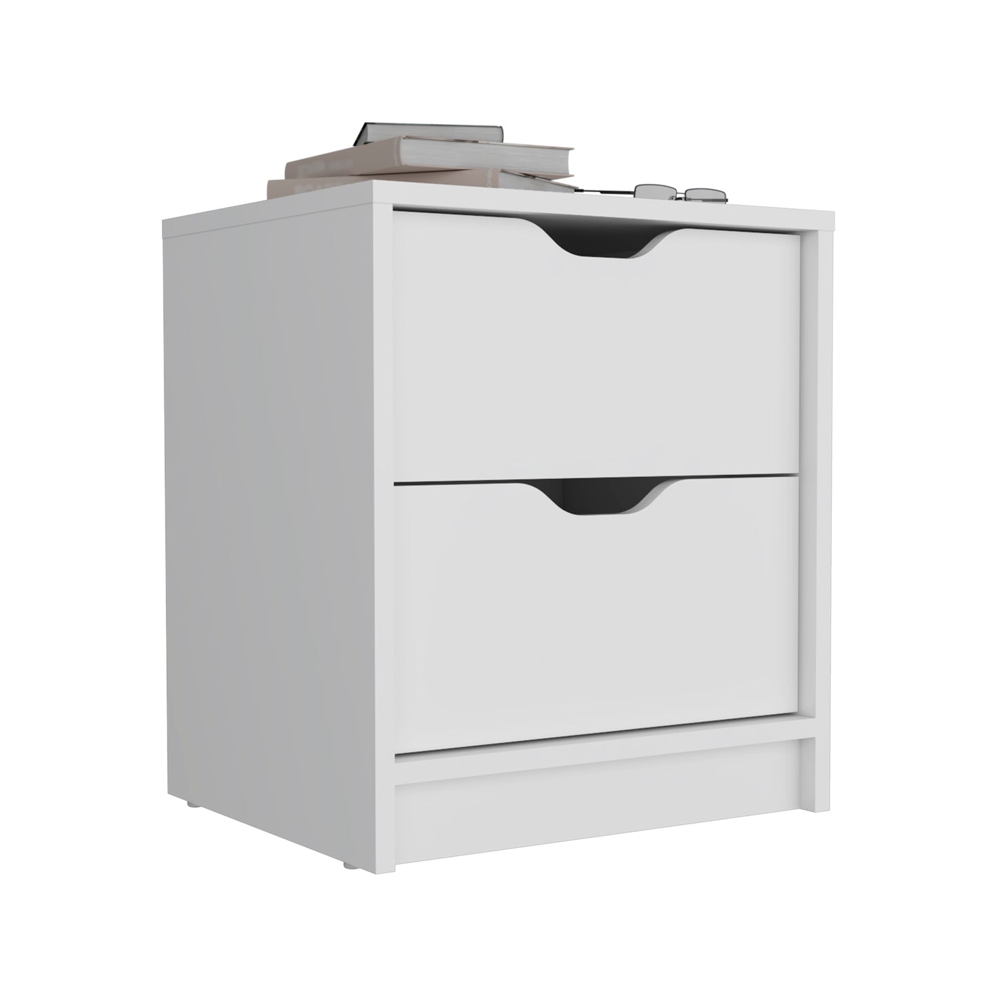 Raymer 2-Piece White Bedroom Furniture Set – 5-Drawer Vertical Dresser & 2-Drawer Nightstand – Modern Storage for Small Spaces
