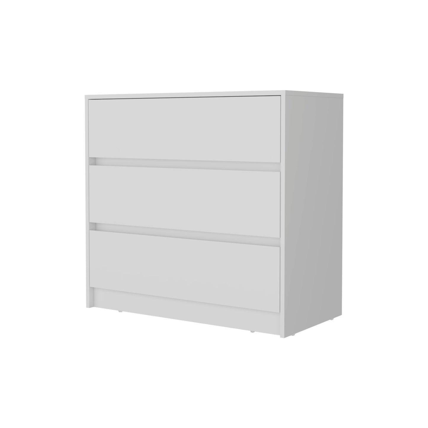 Lewes 2-Piece White Bedroom Set – Closher Armoire with Double Drawers & Metal Rod + Compact Maldus Dresser