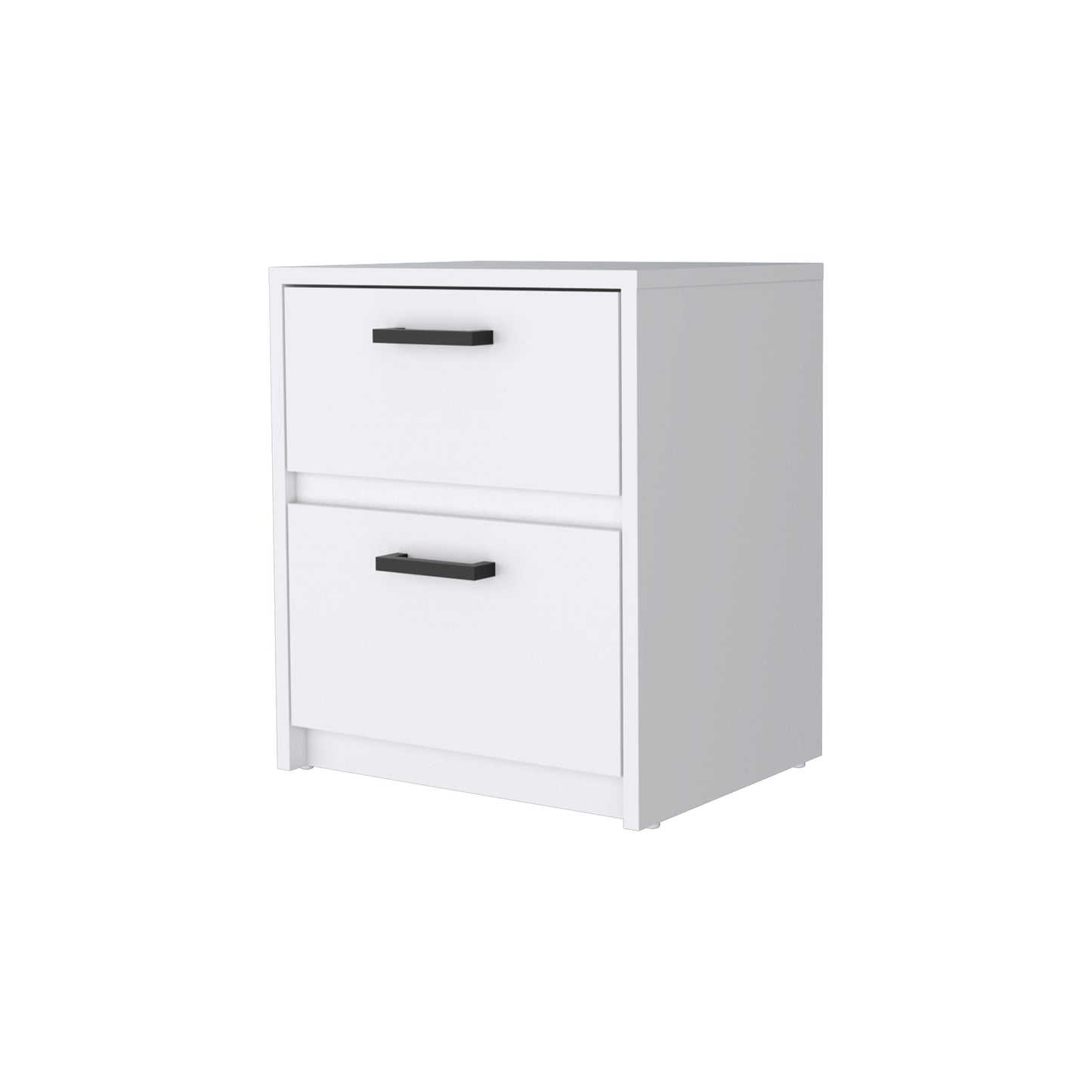 Karval 2-Piece White Bedroom Set – Spacious Armoire with Shelves & Drawers + Compact Nightstand
