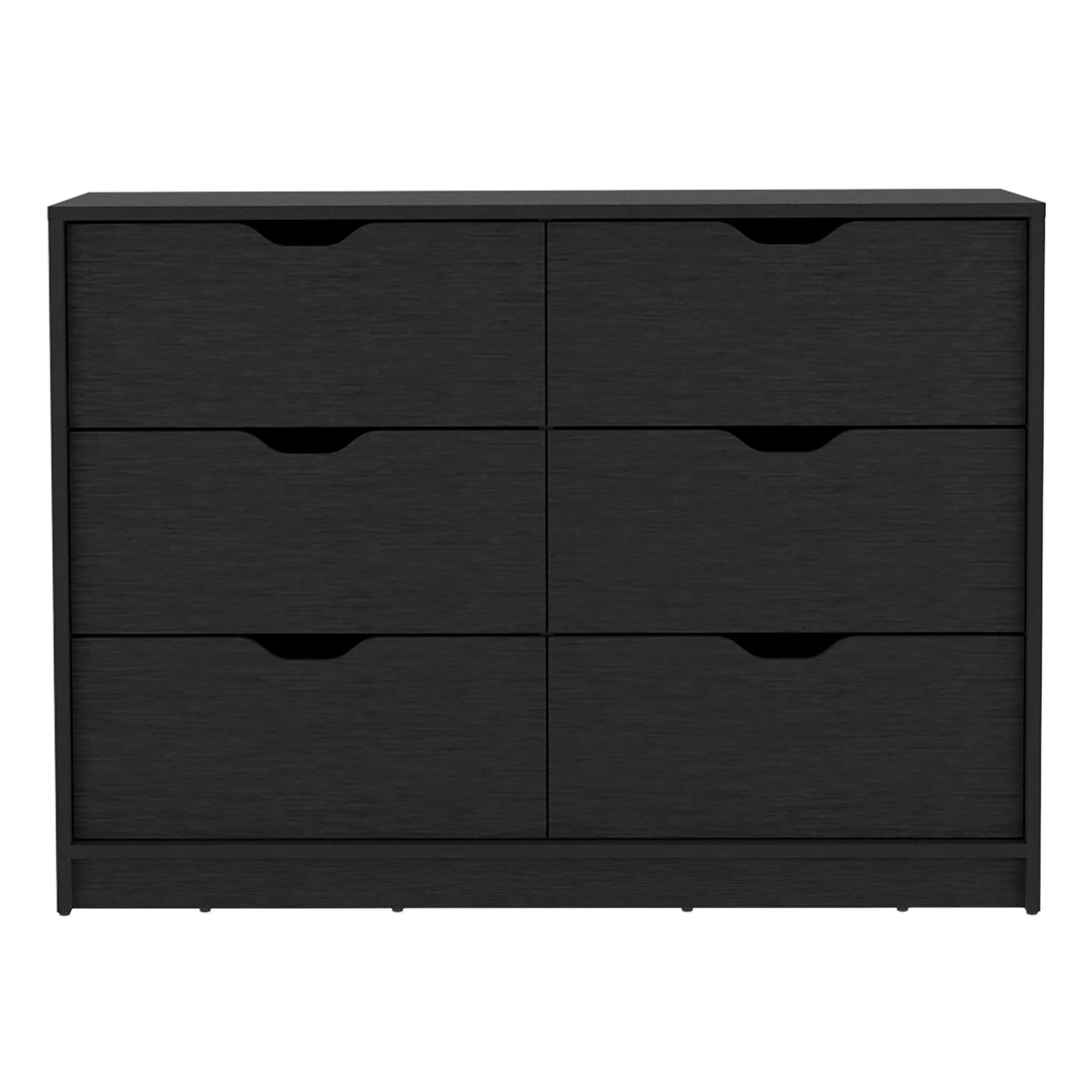 Stockley 3-Piece Black Bedroom Furniture Set – 6-Drawer Dresser, 5-Drawer Chest & 2-Drawer Nightstand – Modern Storage Solution
